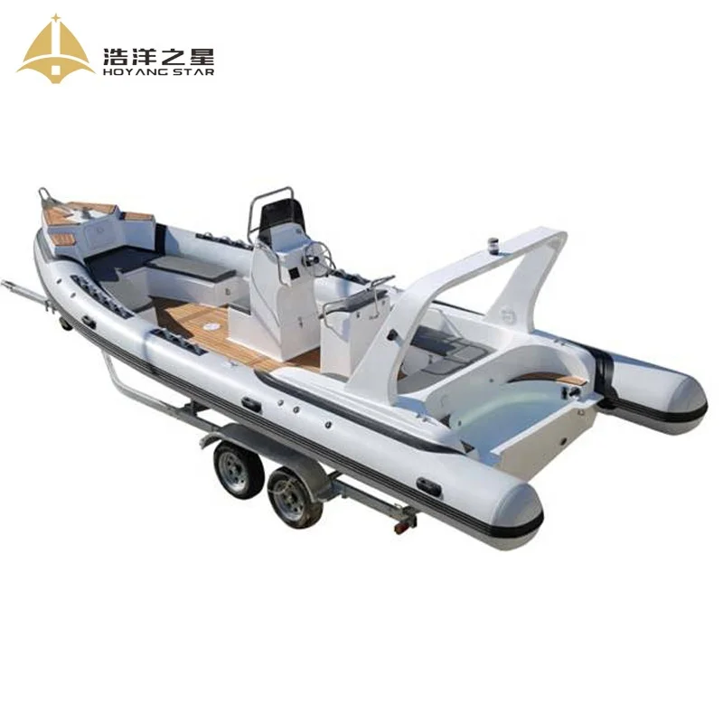 CE Certificate  Patrol 7.6M Hypalon Rigid RIB Inflatable Boats For Sale