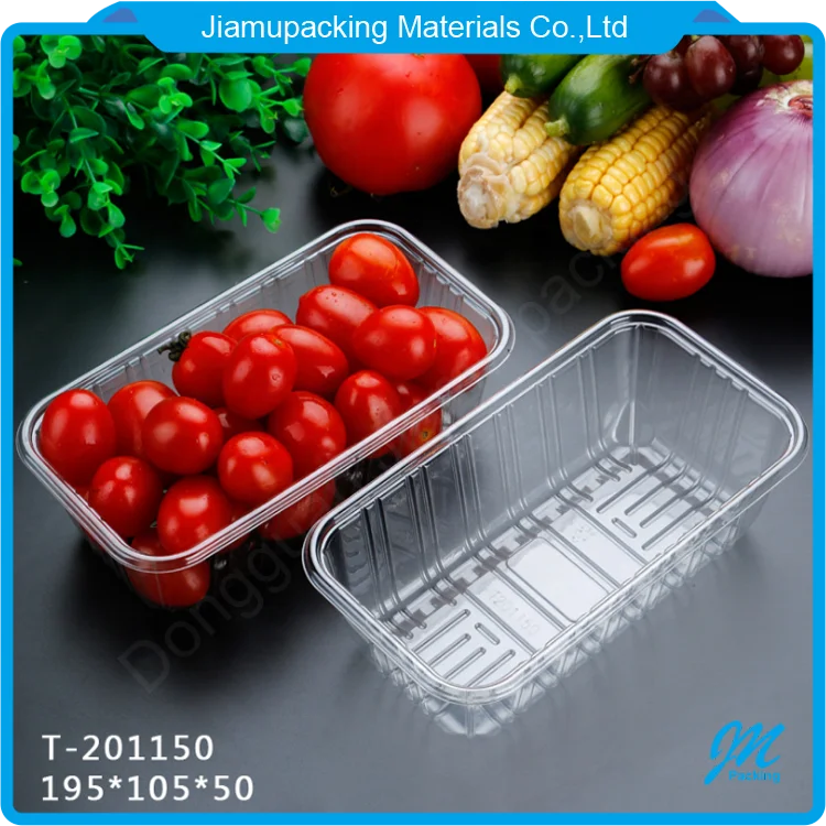 Clear Supermarket Display Plastic Fruit and Vegetable Disposable Takeaway Plastic Food Packaging Container