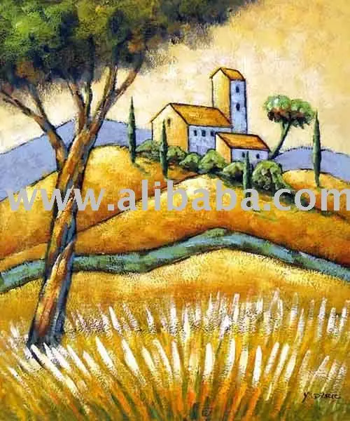 Tuscany landscape oil painting