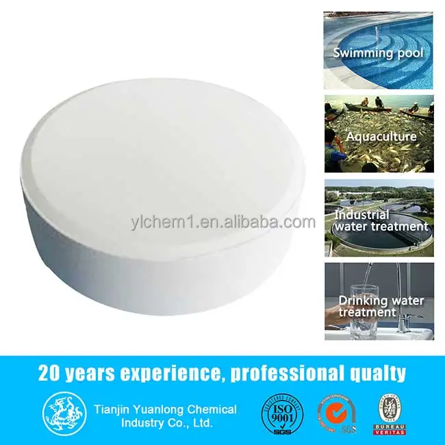 Water treatment chemical 56% 60% 25kg drums swimming pool chlorine sdic