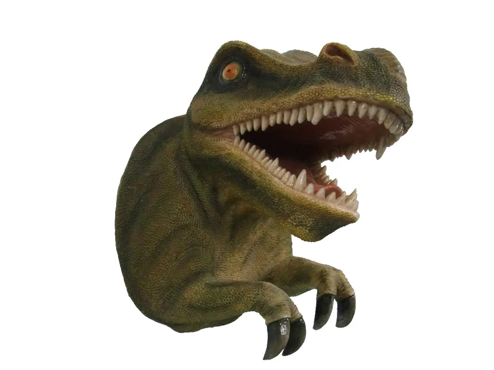 
dinosaur design wall mounted resin animal head sculpture 