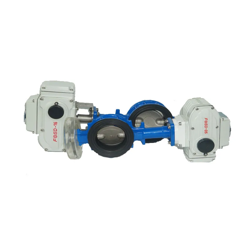 electric wafer type ductile iron  wafer butterfly valve