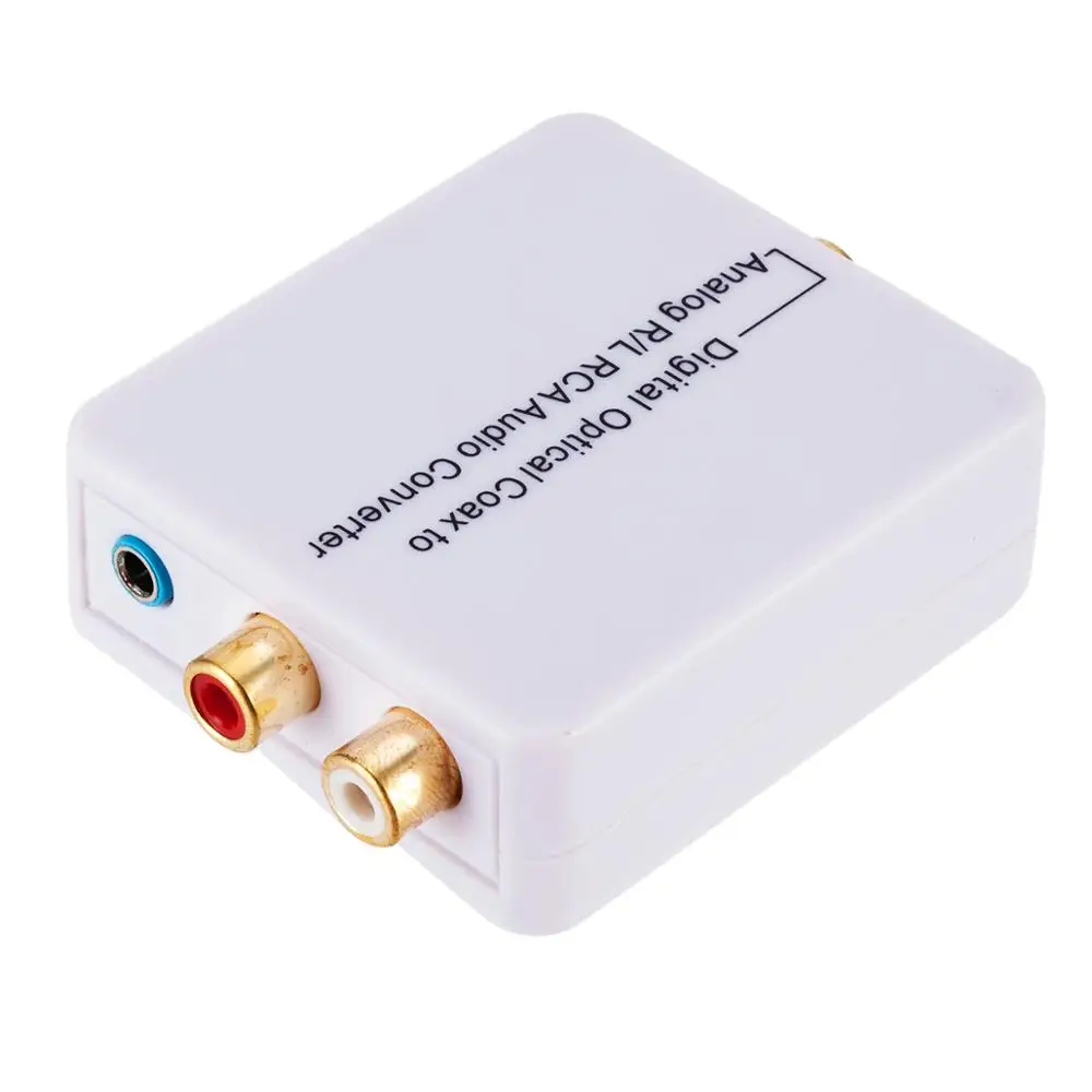 TV Optical Digital SPDIF/Coaxial to RCA L/R Headphone Analog Audio Converter Out