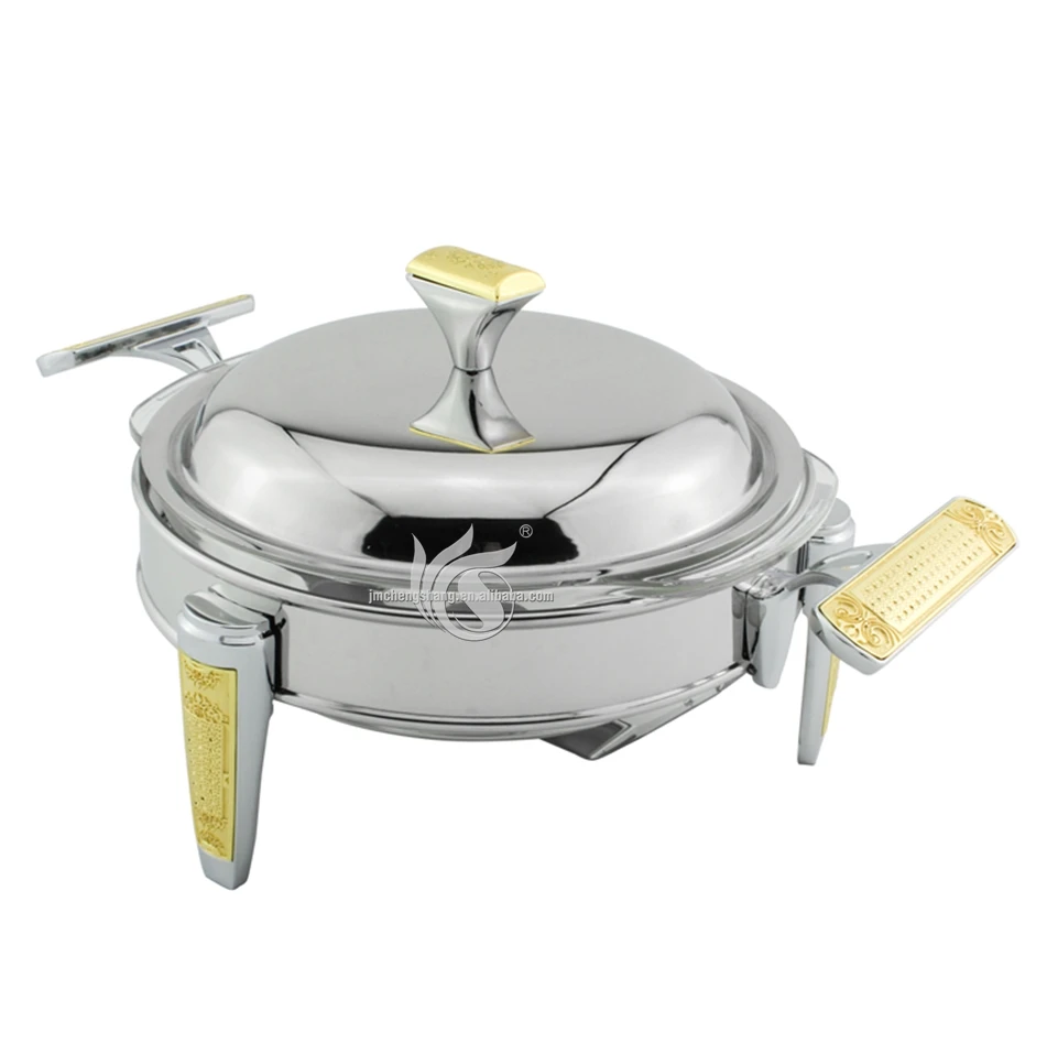 Buffet Reception Use Food And Soup Warmer Easy Cleaning Big Capacity Elegant  Chafing Server