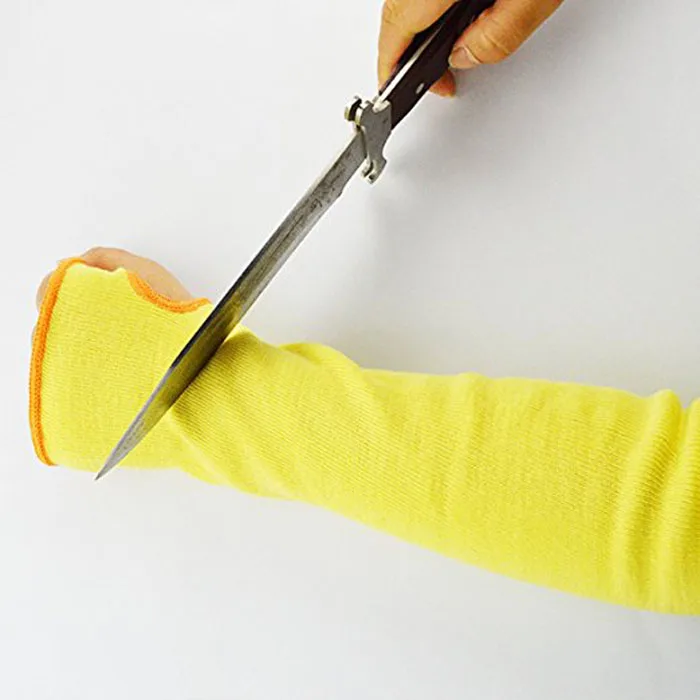 Aramid Anti-cut Slash Proof Sleeve Arm Protection Sleeves with Thumb Slot Anti Cut Level 5 Cut Resistant Sleeves