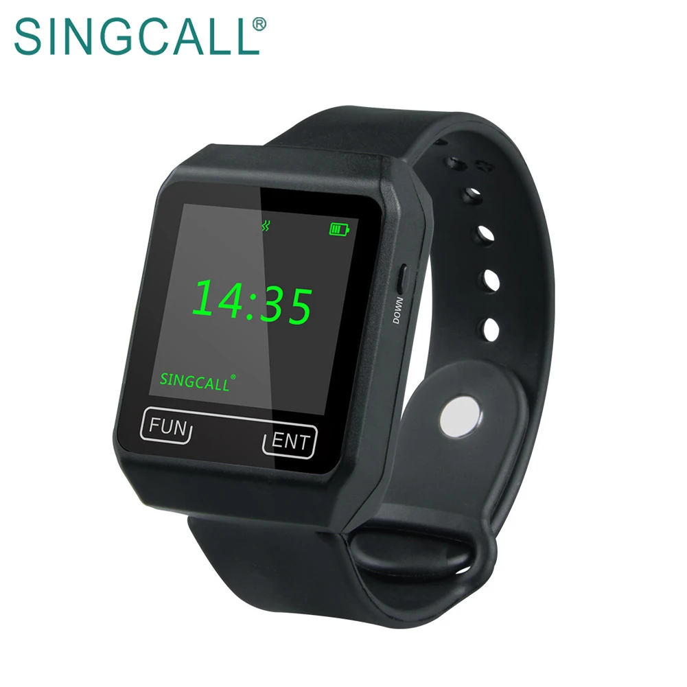 SINGCALL Service Bell Buzzer Wireless Beeper Watch Receiver for Customer