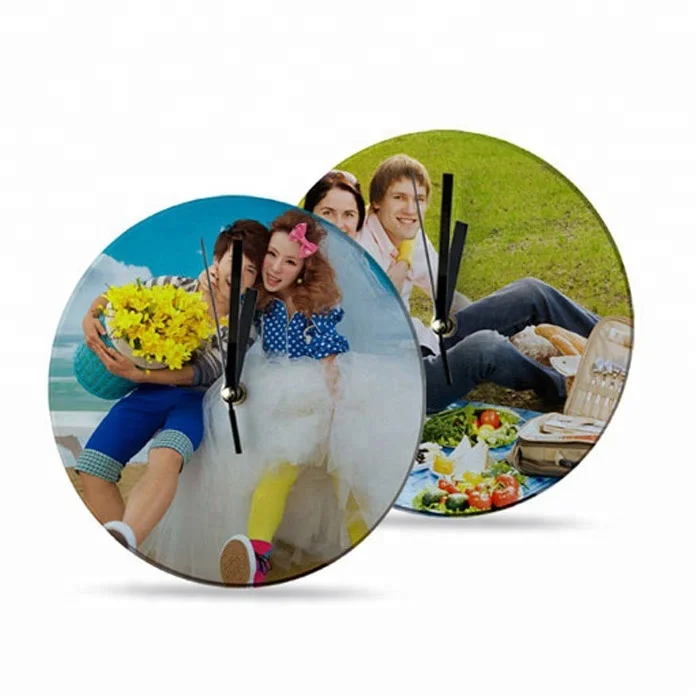 Coated Glass wall clock for sublimation printing