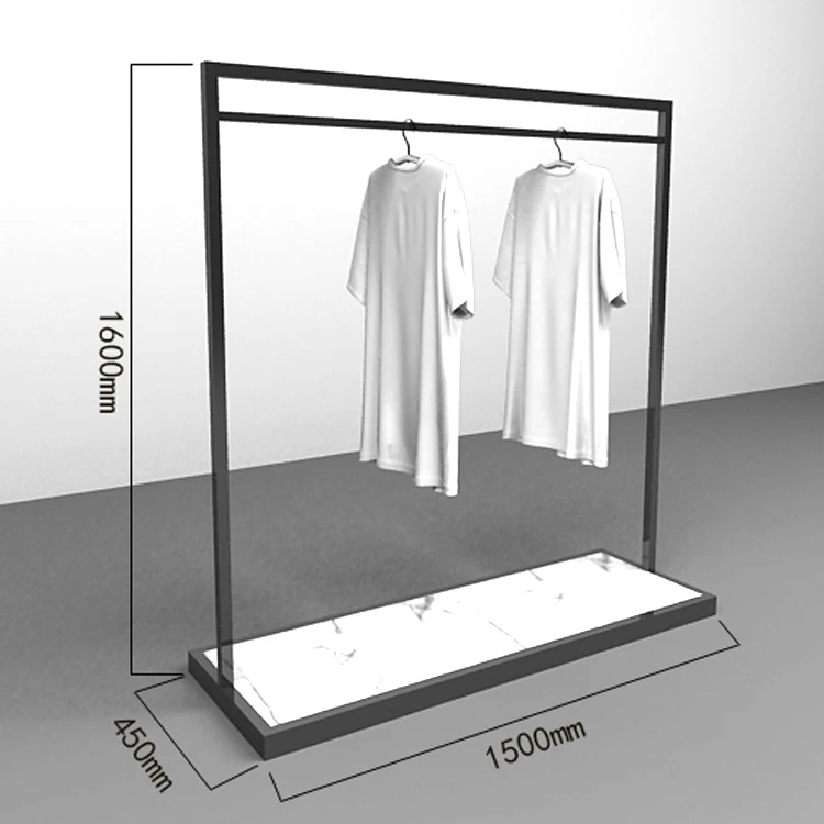 Retail Shop Garment Hanging Display Stand Racks For Clothing Store