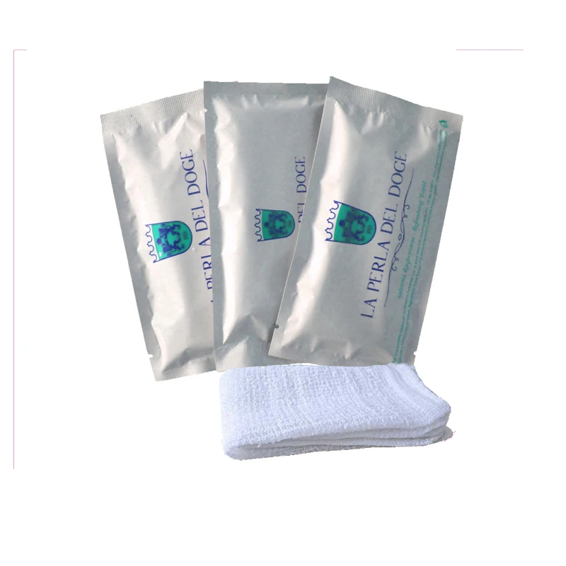 
Wholesale Single Packed Airline Wet Tissues Refreshing Wet Towels 