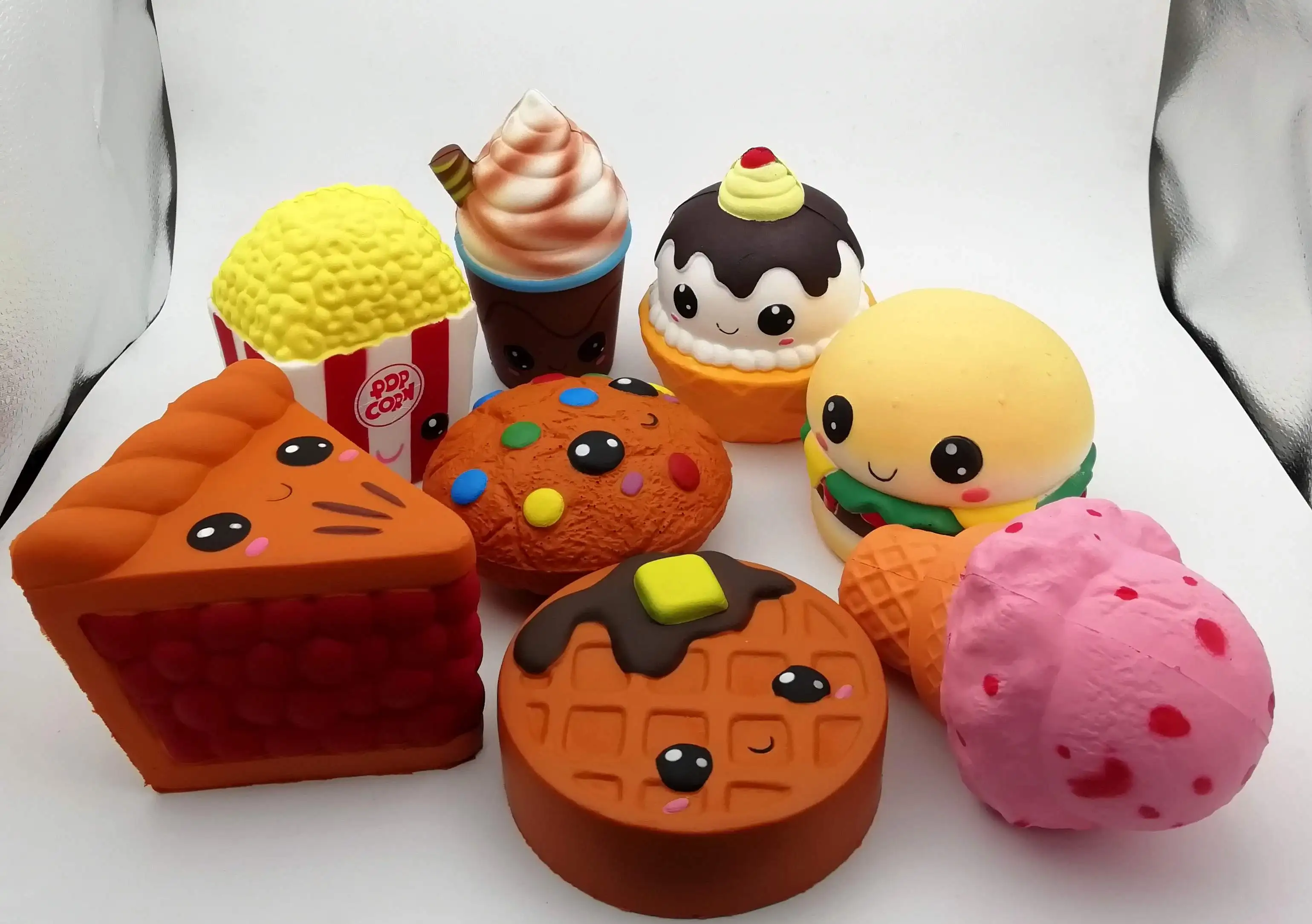 Набор сжималок для еды на заказ, медленно восстанавливающие форму пакеты, мягкие сжимаемые игрушки для печенья