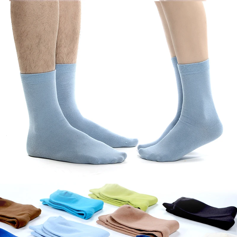 MEIKAN Brand Cheap Colorful Crew Knit Dress Business Socks Custom Formal Women Cotton Socks Men