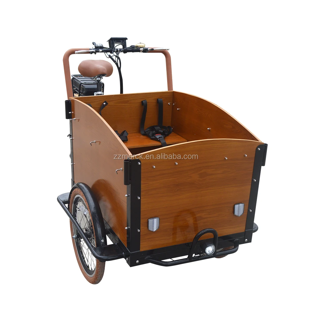 Быстрая доставка от двери до двери доставка дешевая 3-х колесный Семейные Электрический грузовой велосипед с мотором на корзина для хранения