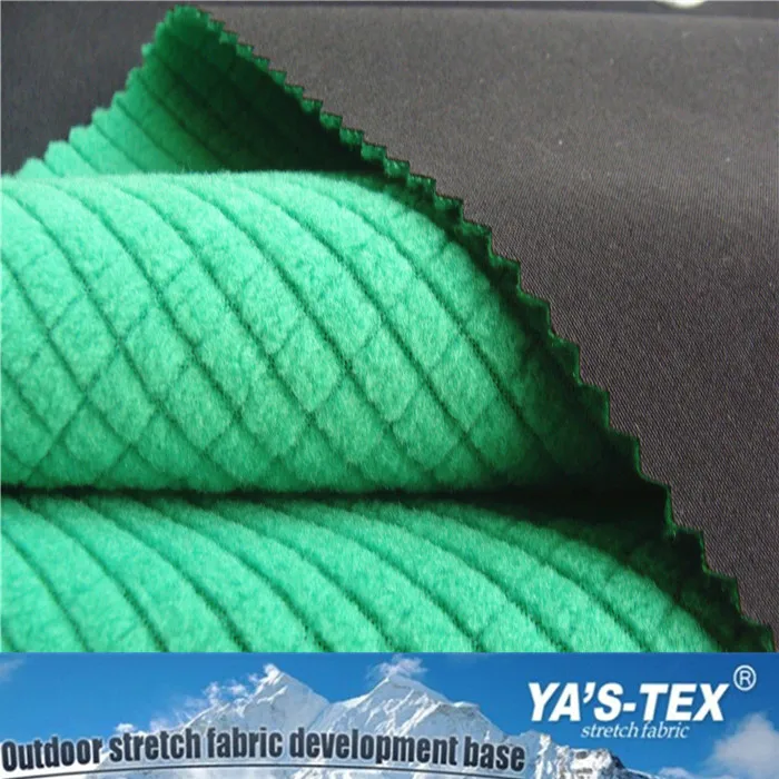 
4 Way Stretch Polyester fabric Bonded TPU Polar Fleece Softshell Fabric 