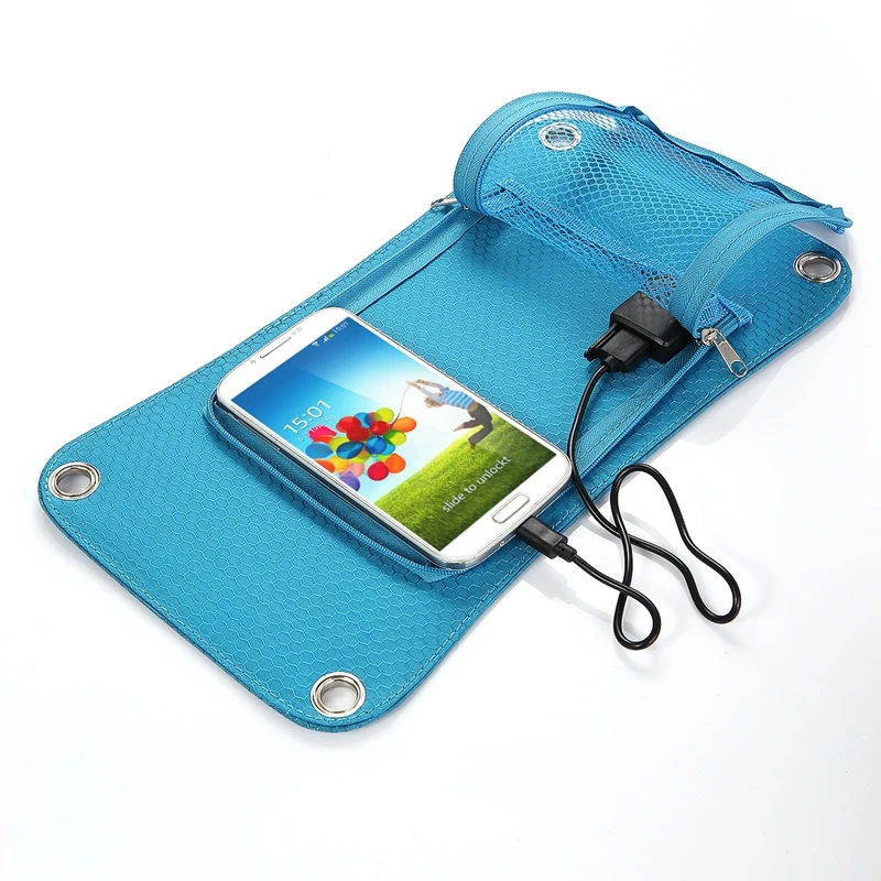 ECEEN Solar Powered Bicycle Backpack with 7W High Quality Sunpower Solar Panel Charger with Water Backpack