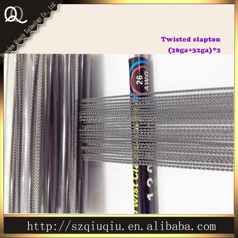 Prebuilt coil Twisted clapton (26ga+32ga)*2 hot selling clapton wire DIY by tube, many clapton wire in stocks