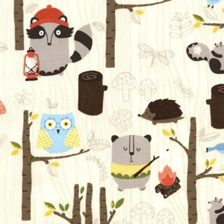 
95% cotton 5% spandex free sample custom pattern knitted digital printing in cotton fabric for children cloth 