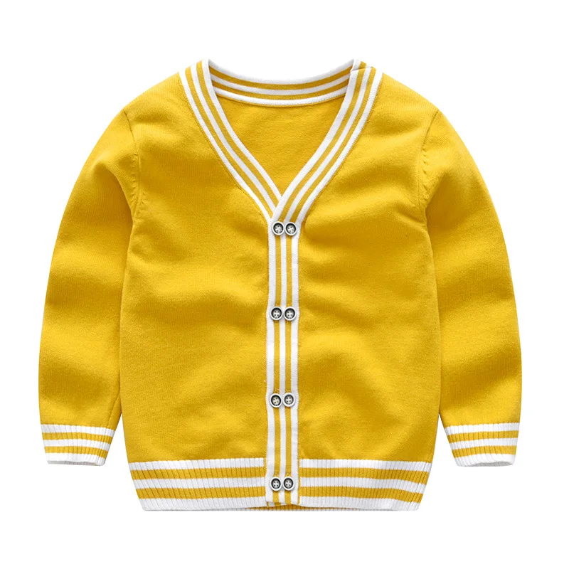 
Autumn winter children V neck double-breasted kids sweater baby knit crochet casual cardigan 