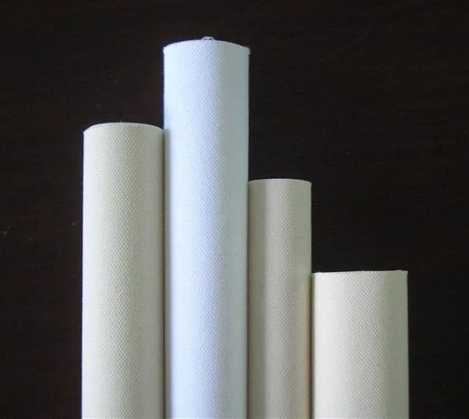 Solvent Glossy 100% Pure cotton canvas,white/yellow back 380g wide format inkjet canvas roll