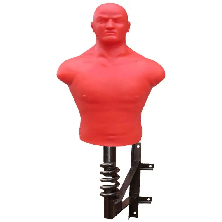 Боксерский резиновый манекен на стене для тренировки тхэквондо бокса стоячий боксерский мешок