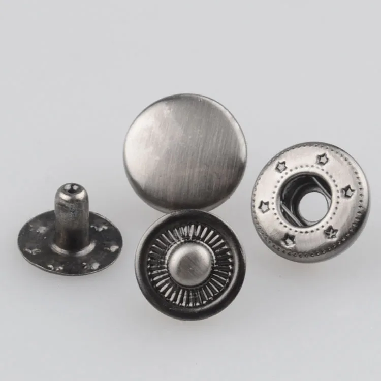 Metal snap button garment round snap button gun metal snap button