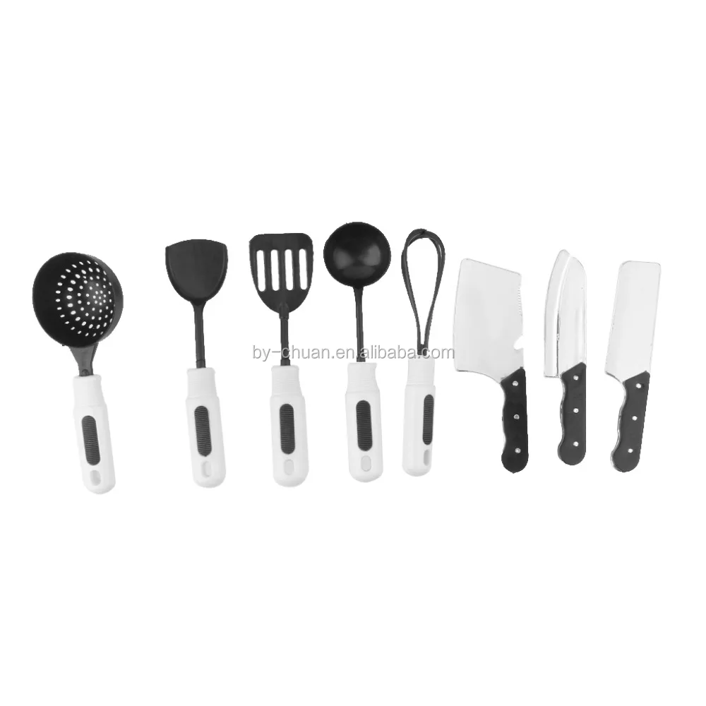 Kids Play House Toys Plastic Miniature Kitchen Cookware Set Pretend Play Educational Birthday Gift Classic Toys for Children Red