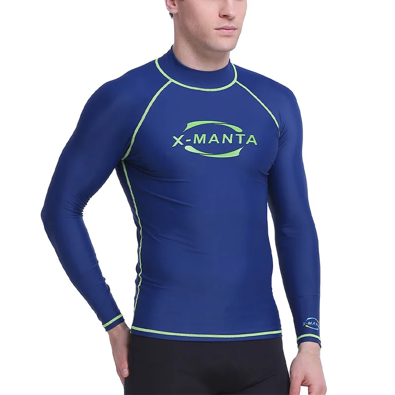 
Wholesale High Quality Custom Design Long Sleeves Blocked Rash Guard Shirt Mens Protection Swimsuits Surf 
