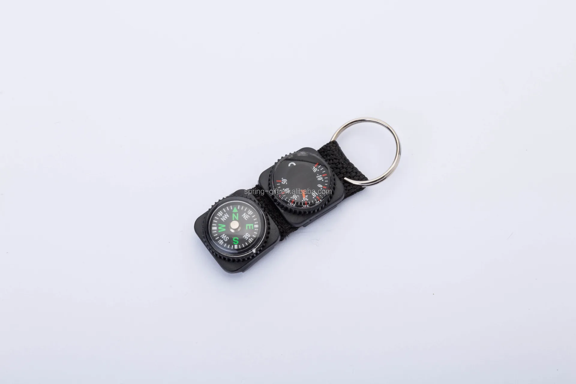 New Arrival Ribbon thermometer compass /Lanyard compass keychain