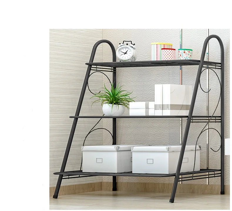 Garden living room iron 3 tiers shoe rack also can be planter flower pot display metal plant stand KD design