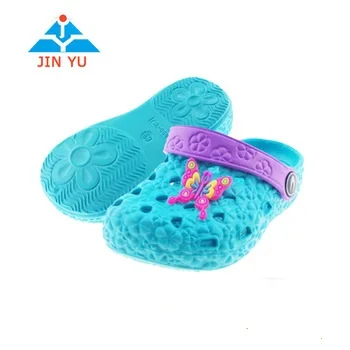 
hot sale new design cute baby girls clog slippers neoprene garden kids eva shoes with factory price 