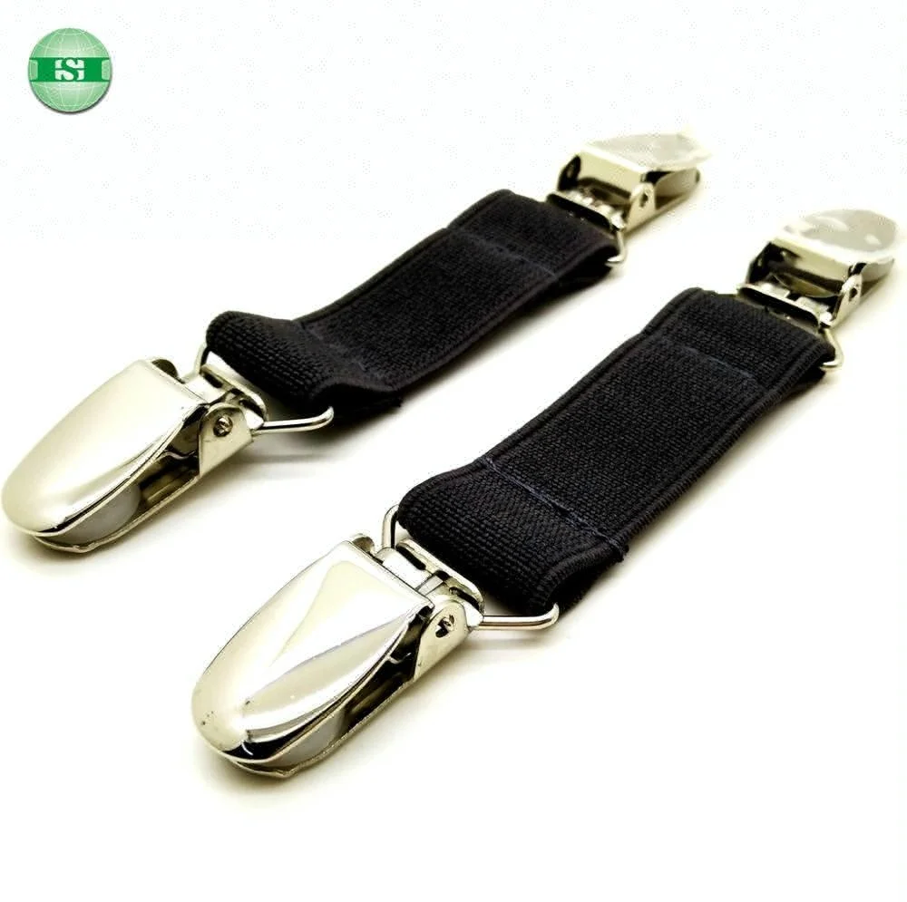 Customized design or color Black dress cinch clips rubber tape trouser clip