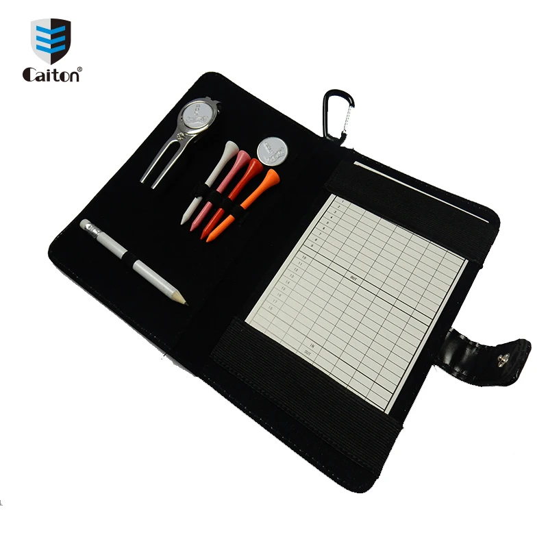 High Quality Custom Logo Scorecard Board Golf Holder Colored Leather Holder Golf Scorecard