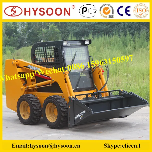 Utility HY700 wheel skid steer loader with 4 in 1 bucket