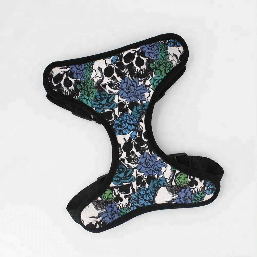 
Wholesale Soft Mesh Dog Harness No Pull Comfort Skull Pattern Pet Vest for Puppies and Medium Size Dogs 