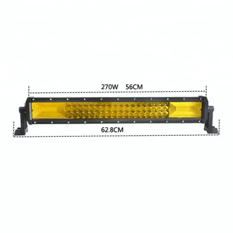 Yellow 144w 216w led light bar 540w 432w 270w 3 row LED long strip lamp