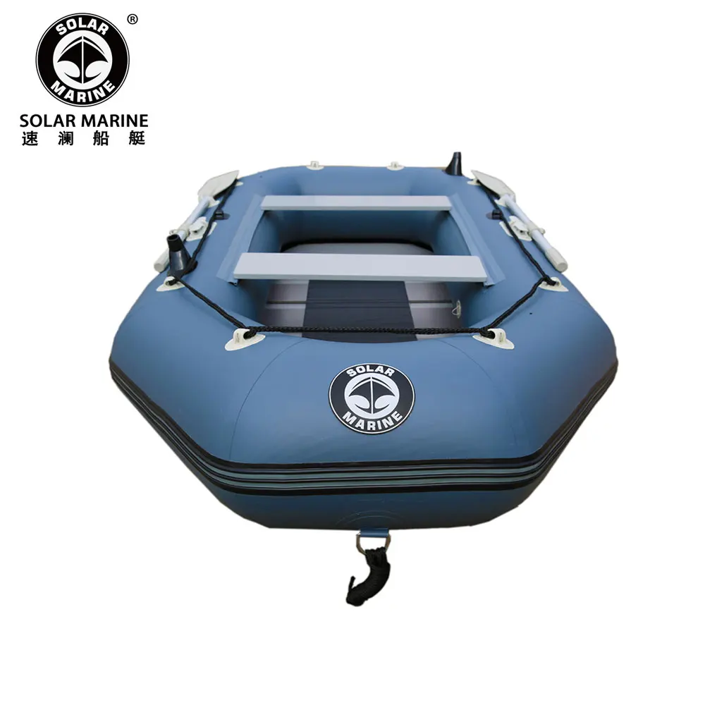 SolarMarine D270-1 Solar Marine 2.7m Wood Floor Thick 0.9mm PVC Inflatable Fishing Kayak Leisure Rowing Rubber Boat