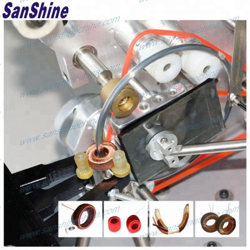 Micro metal toroid core coil winding machine