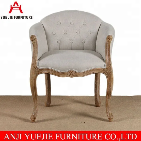 Винтажный обеденный стул французский Луис с круглой спинкой