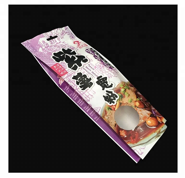 Eco-friendly four sides seal bag plastic food packaging
