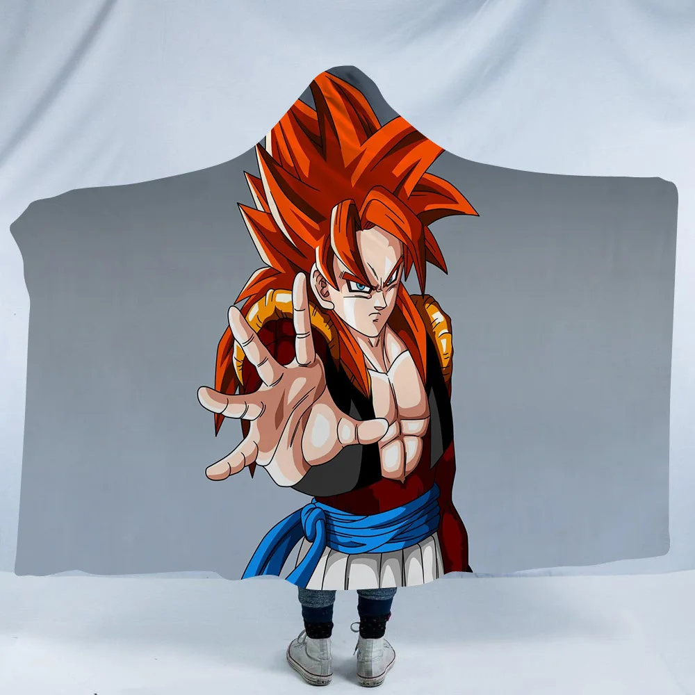 2020 Superheros Anime Decor 3D Print Hooded Blanket Sherpa Fleece Wearable Blanket Ultra Soft TV Computer Throwing Blanket