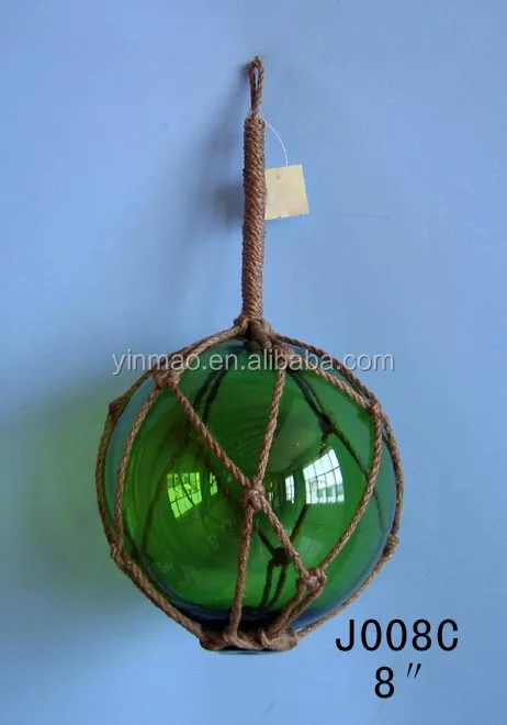 8' Glass floats fishing floats Glass buoy nautical wall hanging glass ball