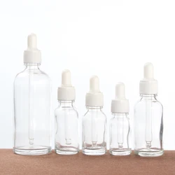 wholesale fine rribbed white dropper for cosmetic glass essential oil bottle