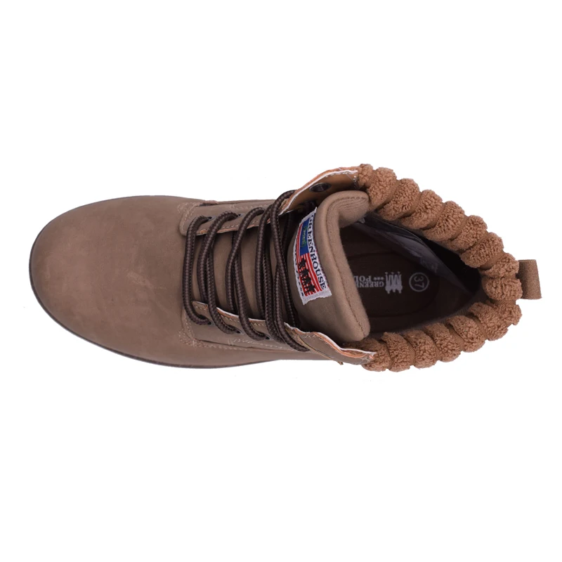 New  Boots Hiking Shoe Ankle Waterproof Work Woman Lace up Boots Comfortable leather shoes