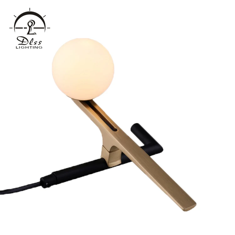 Creative Modern Iron Glass ball Desk Lighting LED Table Lamp Reading Light