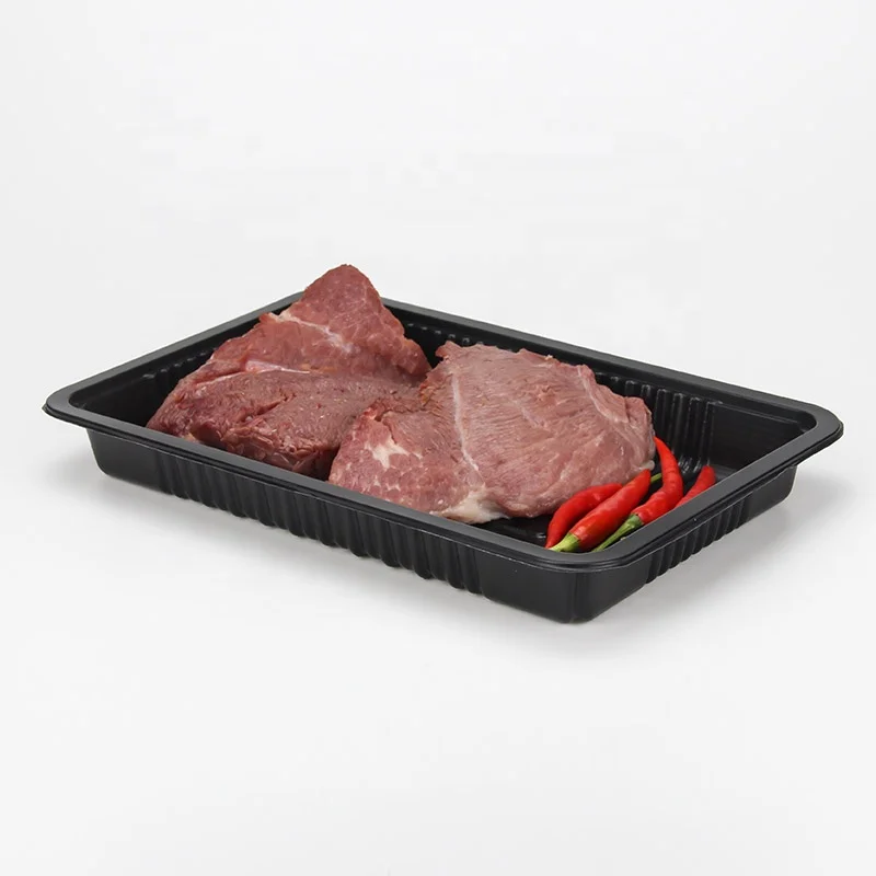 
Food grade disposable Frozen Food packaging Biodegradable pp blister plastic food tray for meat 