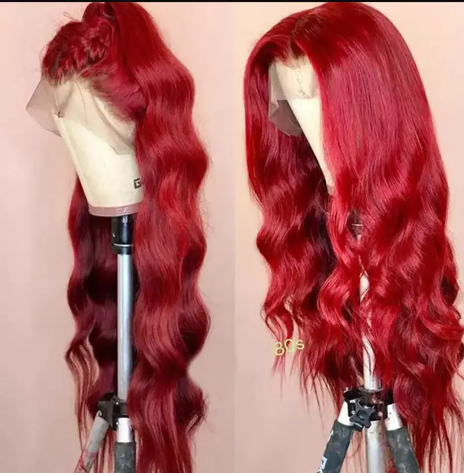 
 Парик розового, оранжевого, синего, красного, 613 блонд, зеленого цвета, бразильские натуральные человеческие волосы, длинный цветной парик на сетке спереди, в наличии  