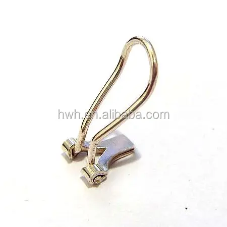 
H167/1x16mm Solid Silver No Ear Hole Earring Clip Parts Nickel free 