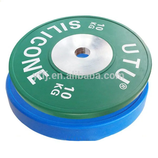 
 Полный резиновый со штангой весовые плиты с никелевым покрытием железа в середине  