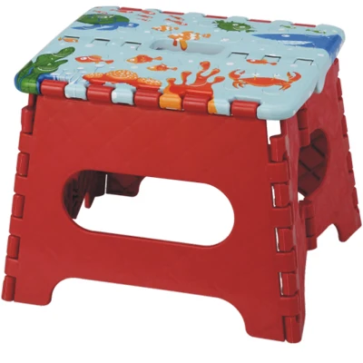 Most Popular lightweight home furniture hot sale plastic stackable step folding stool chair for kids