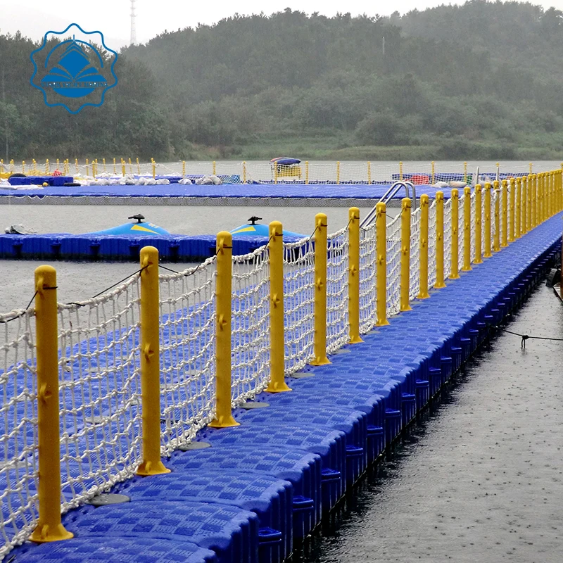 marine supplies Blue use HDPE plastic Multifunction Small pontoon Cube modular jet ski floating dock make in China