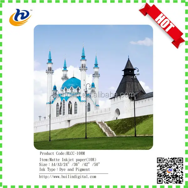 108gr Matte/Mate inkjet photo papel